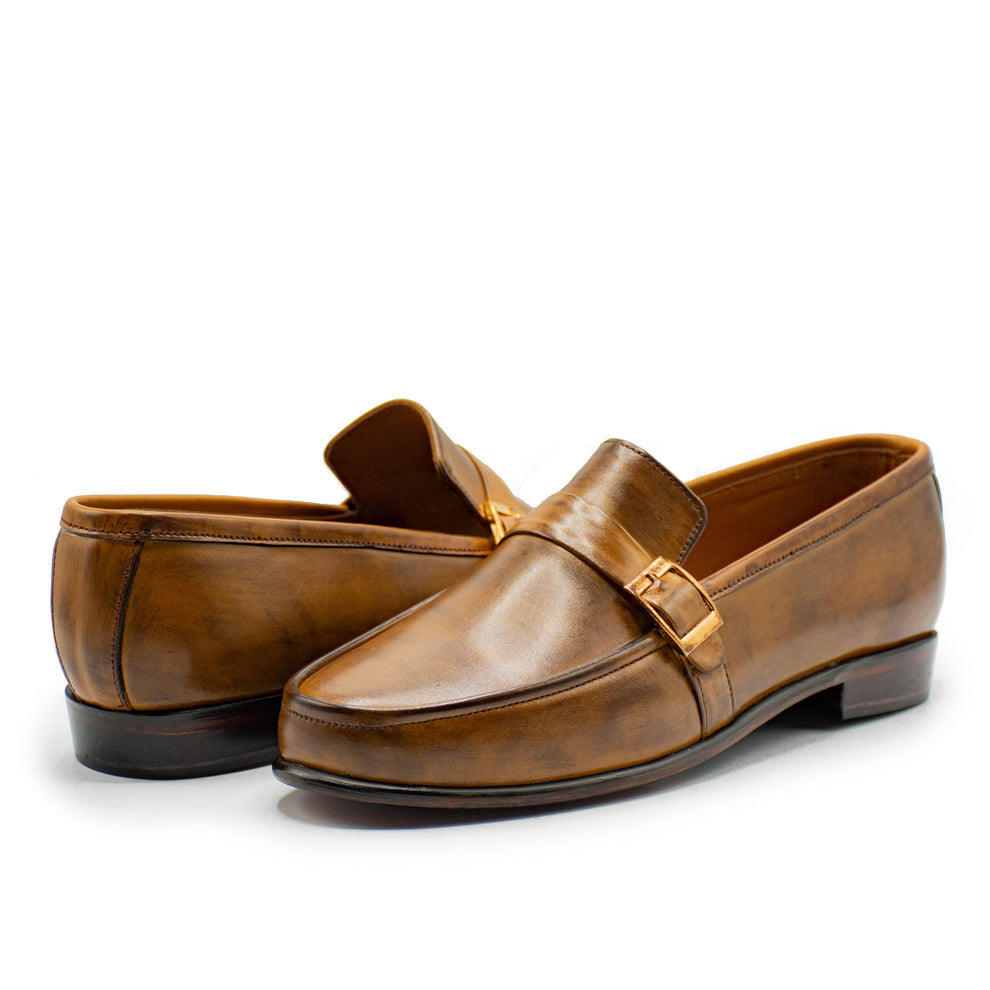 FORMAL TAN SLIP-ONS 3381